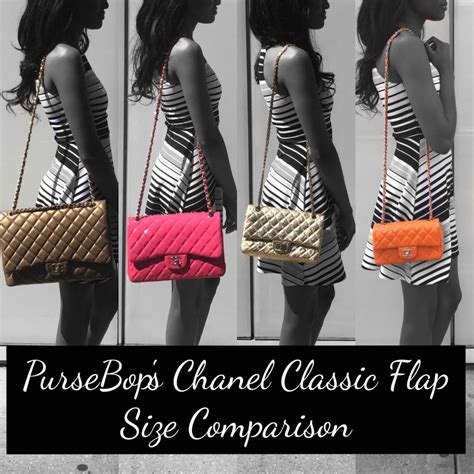 chanel classic flap size chart